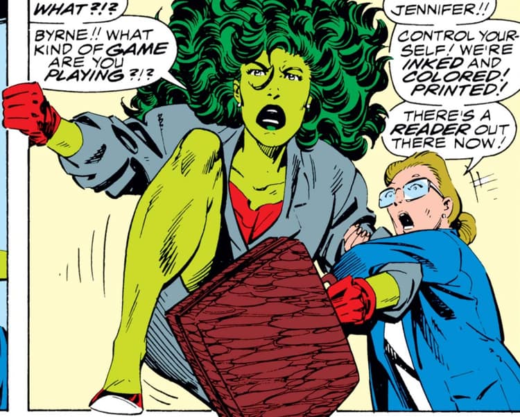 SENSATIONAL SHE-HULK (1989) #4 panel by John Byrne