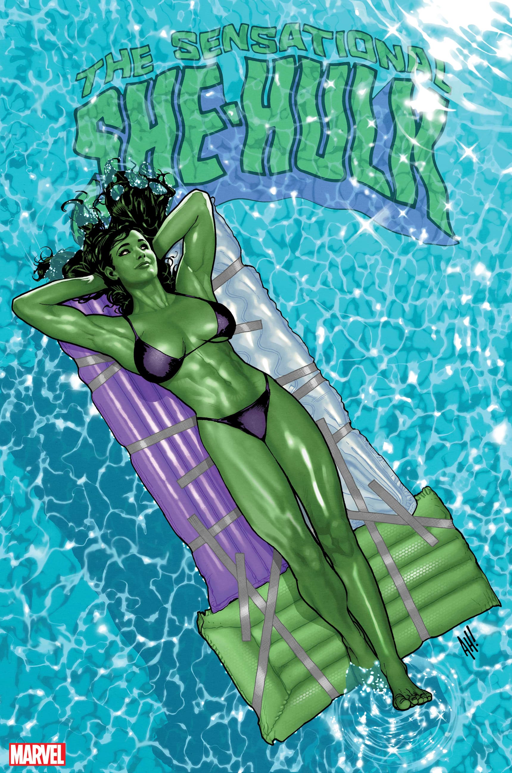 SENSATIONAL SHE-HULK #1 Foil Variant Cover by Adam Hughes