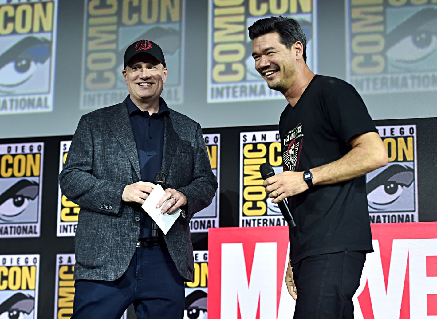 Kevin Feige and Destin Daniel Cretton
