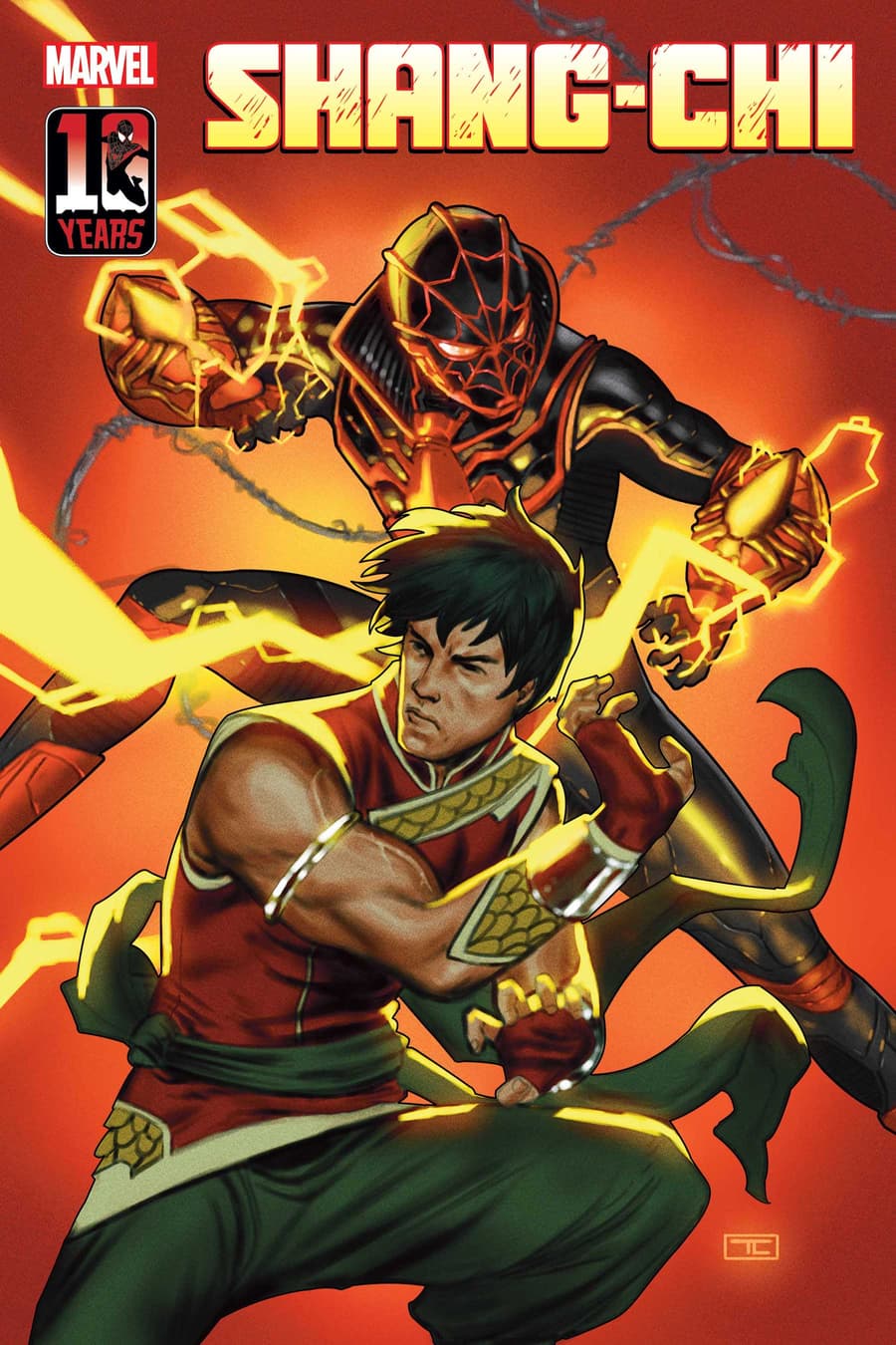 SHANG-CHI #4 MILES MORALES 10th ANNIVERSARY VARIANT COVER by TAURIN CLARKE
