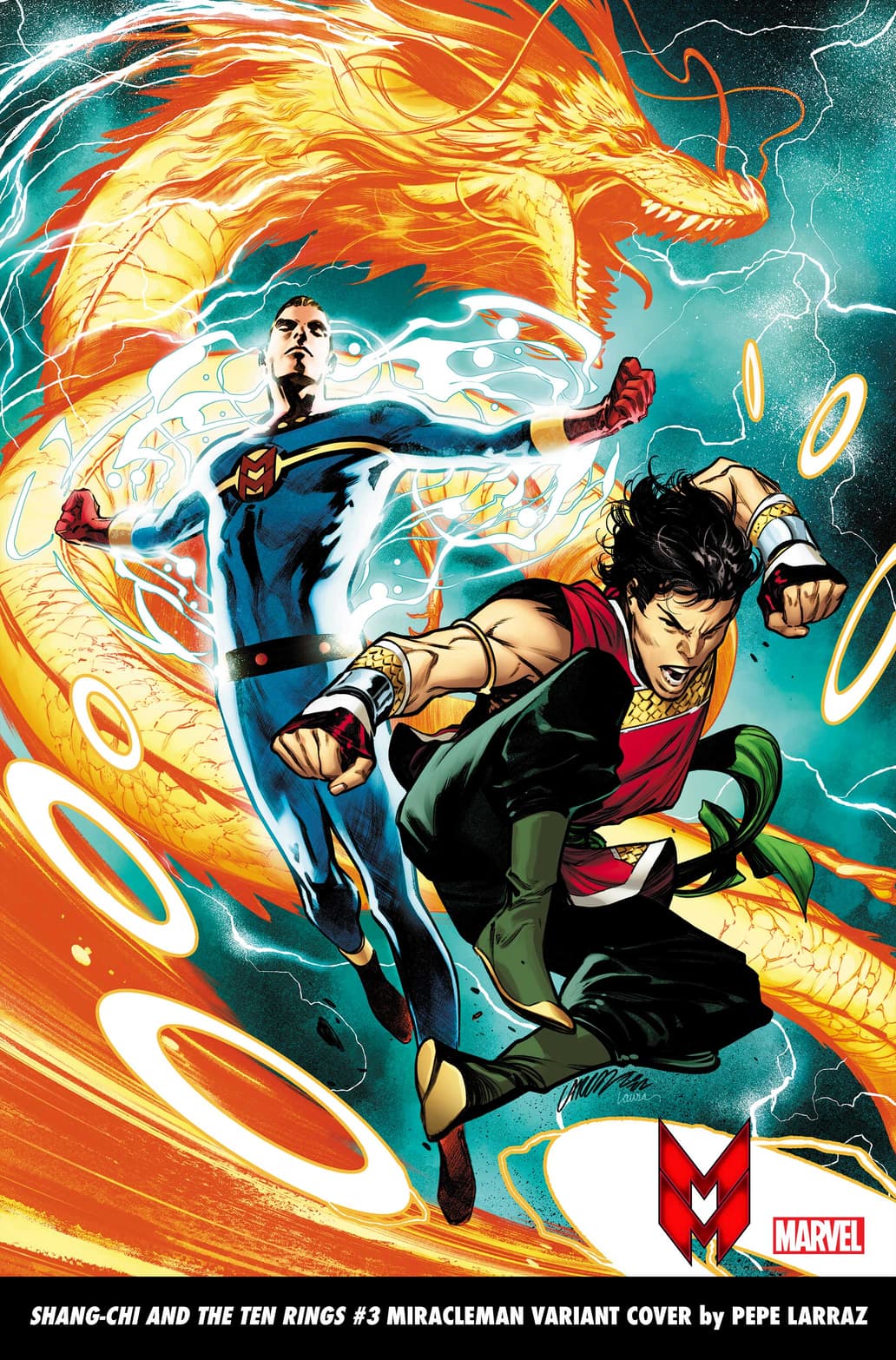 SHANG-CHI AND THE TEN RINGS #3 MIRACLEMAN VARIANT COVER by PEPE LARRAZ, On Sale 9/28