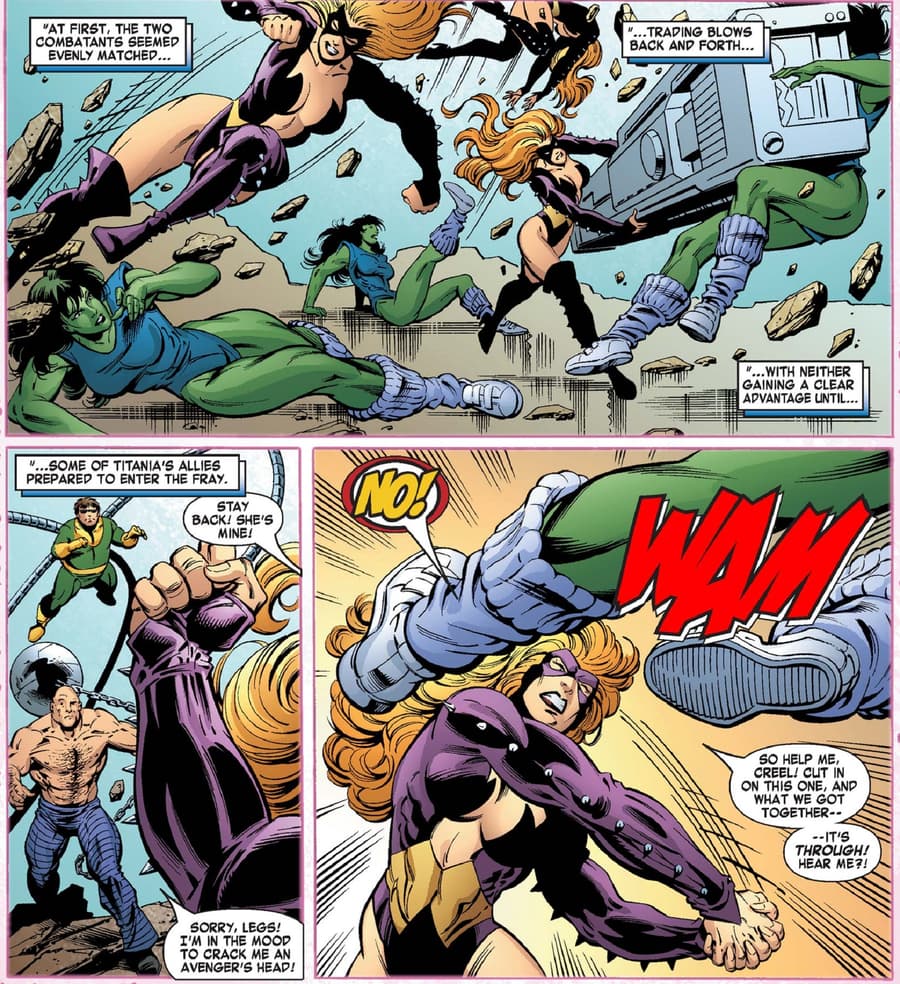 From SHE-HULK (2004) #10 with art by Paul Pelletier and Dave Kemp.