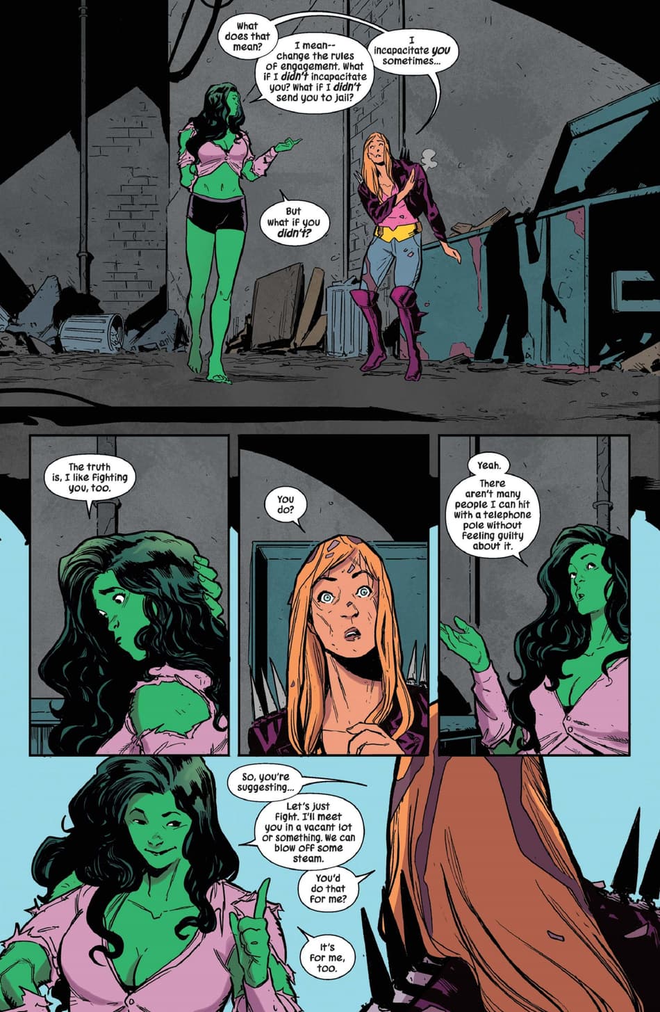 Titania and She-Hulk change the “rules of engagement” in SHE-HULK (2022) #1.
