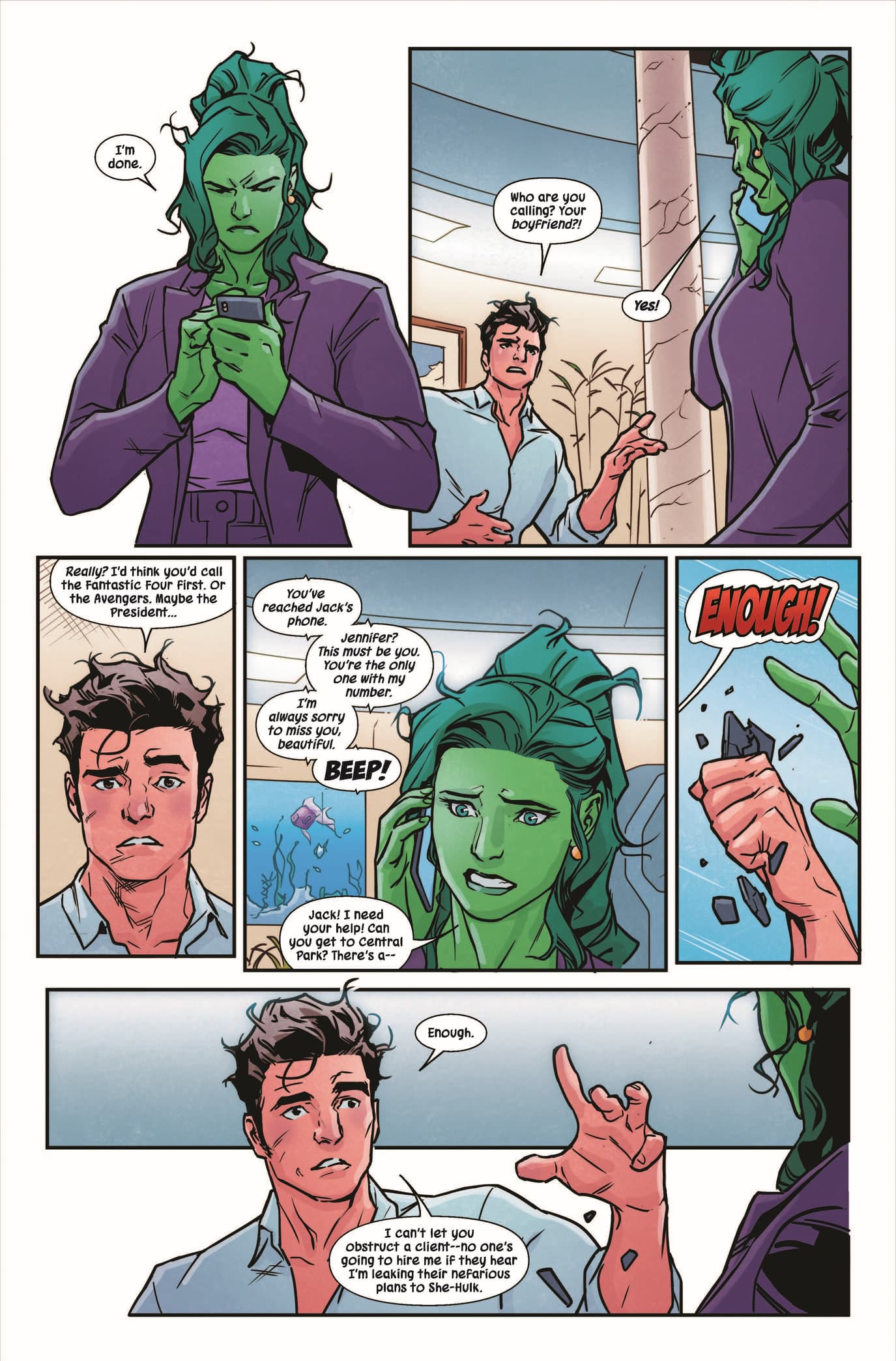 SHE-HULK (2023) #15 page by Rainbow Rowell and Andrés Genolet