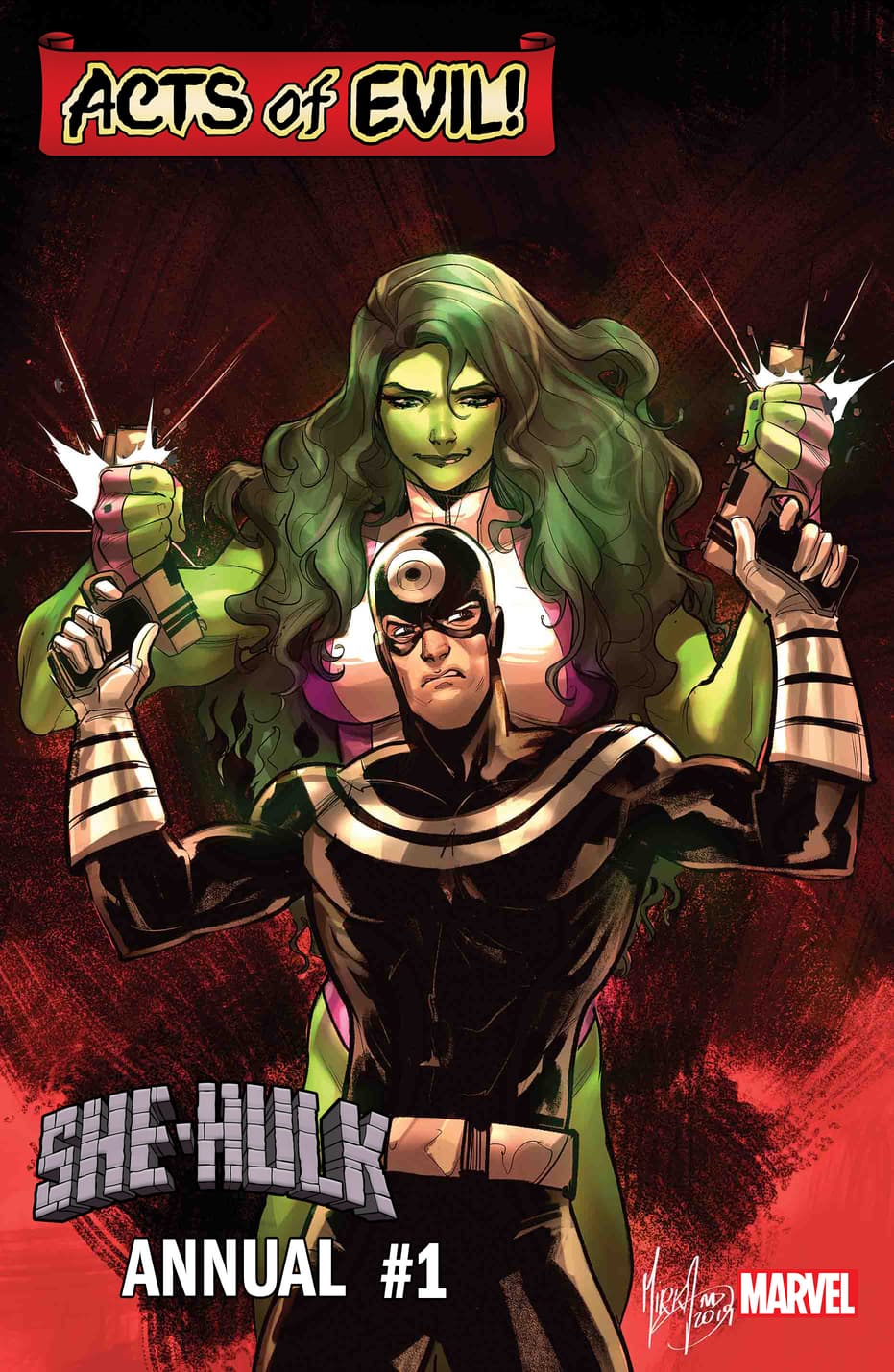 She-Hulk vs Bullseye