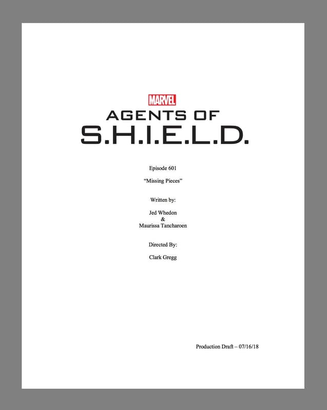  “Marvel’s Agents of S.H.I.E.L.D.” script