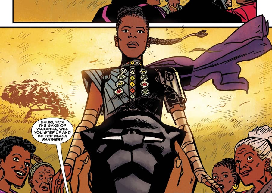 Shuri is offered to be the Black Panther.