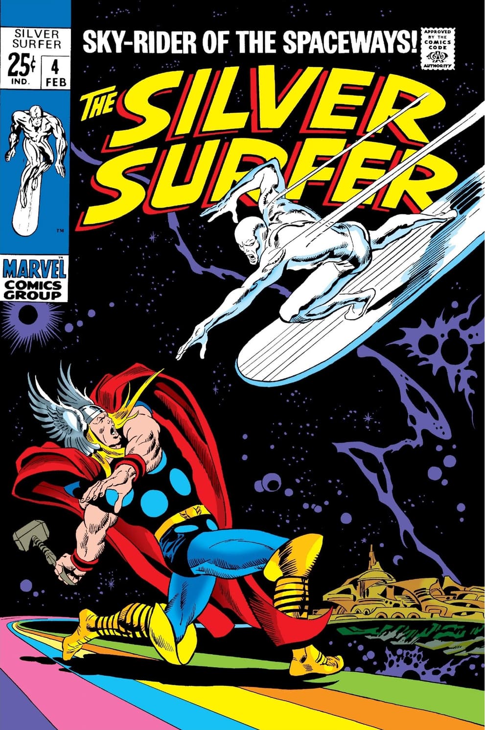 SILVER SURFER (1968) #4 cover by John Buscema and Sal Buscema