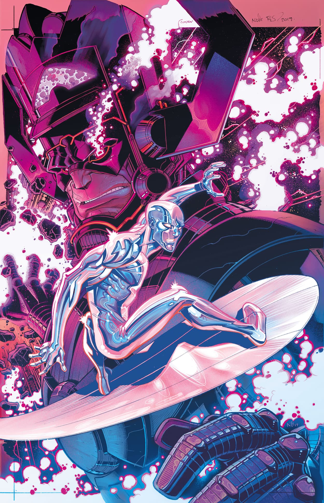 Silver Surfer Black variant cover by Nick Bradshaw