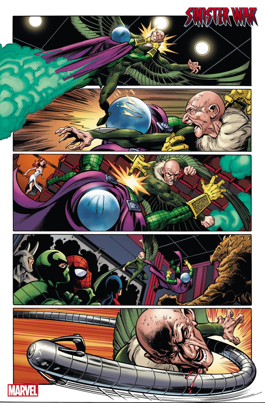 SINISTER WAR #1 preview art by Mark Bagley with colors by Brian Reber