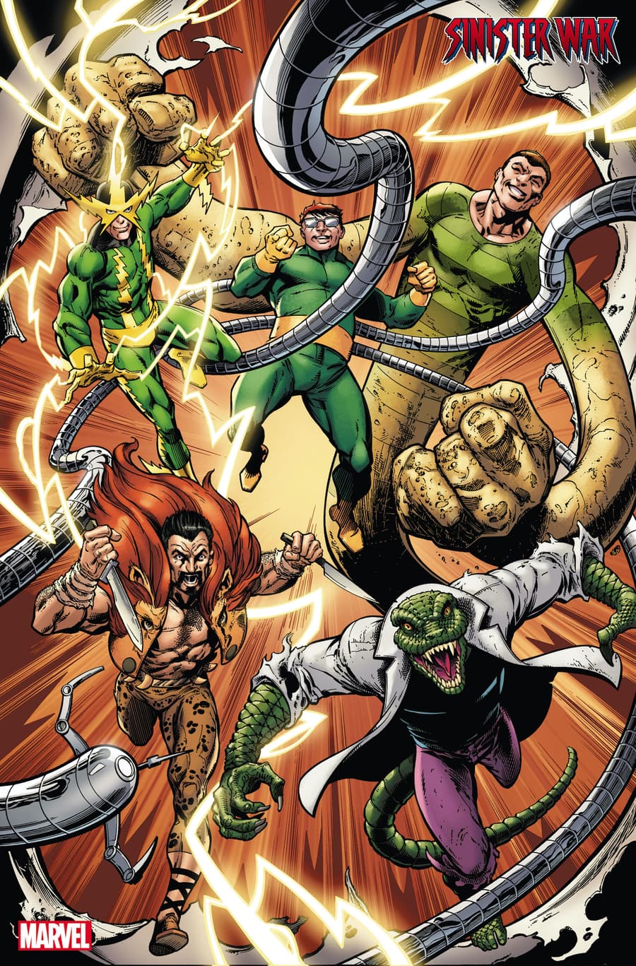 SINISTER WAR #1 preview art by Mark Bagley with colors by Brian Reber