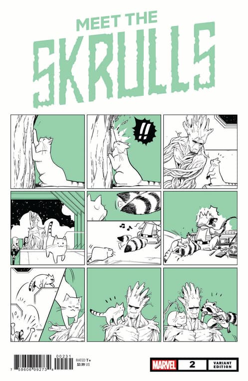Meet the Skrulls Marvel Meow Variant Cover