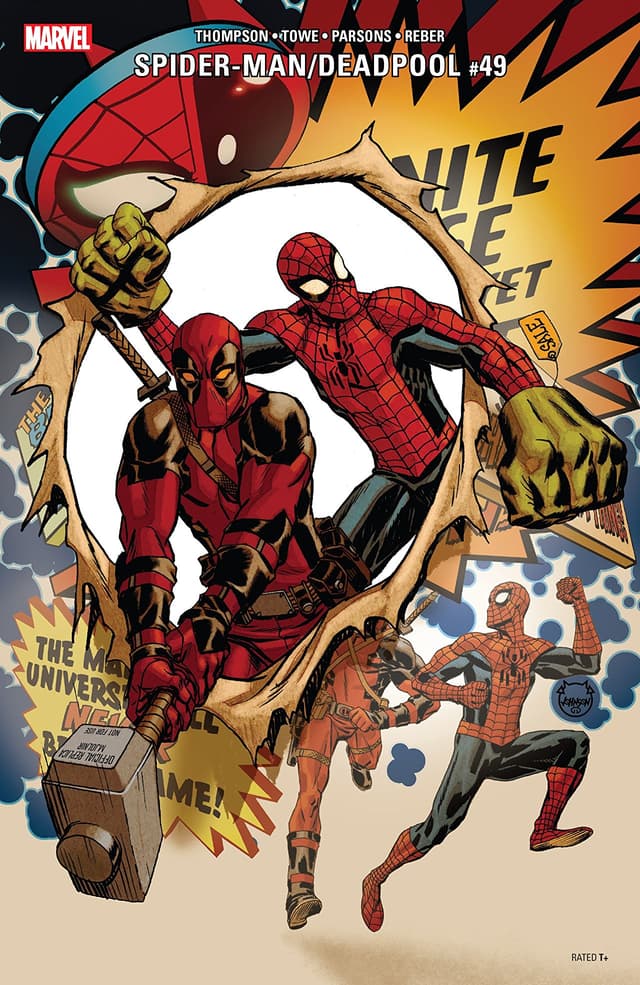 Spider-Man and Deadpool Make a Break for Meta in 'Spider-Man/Deadpool #49'  | Marvel