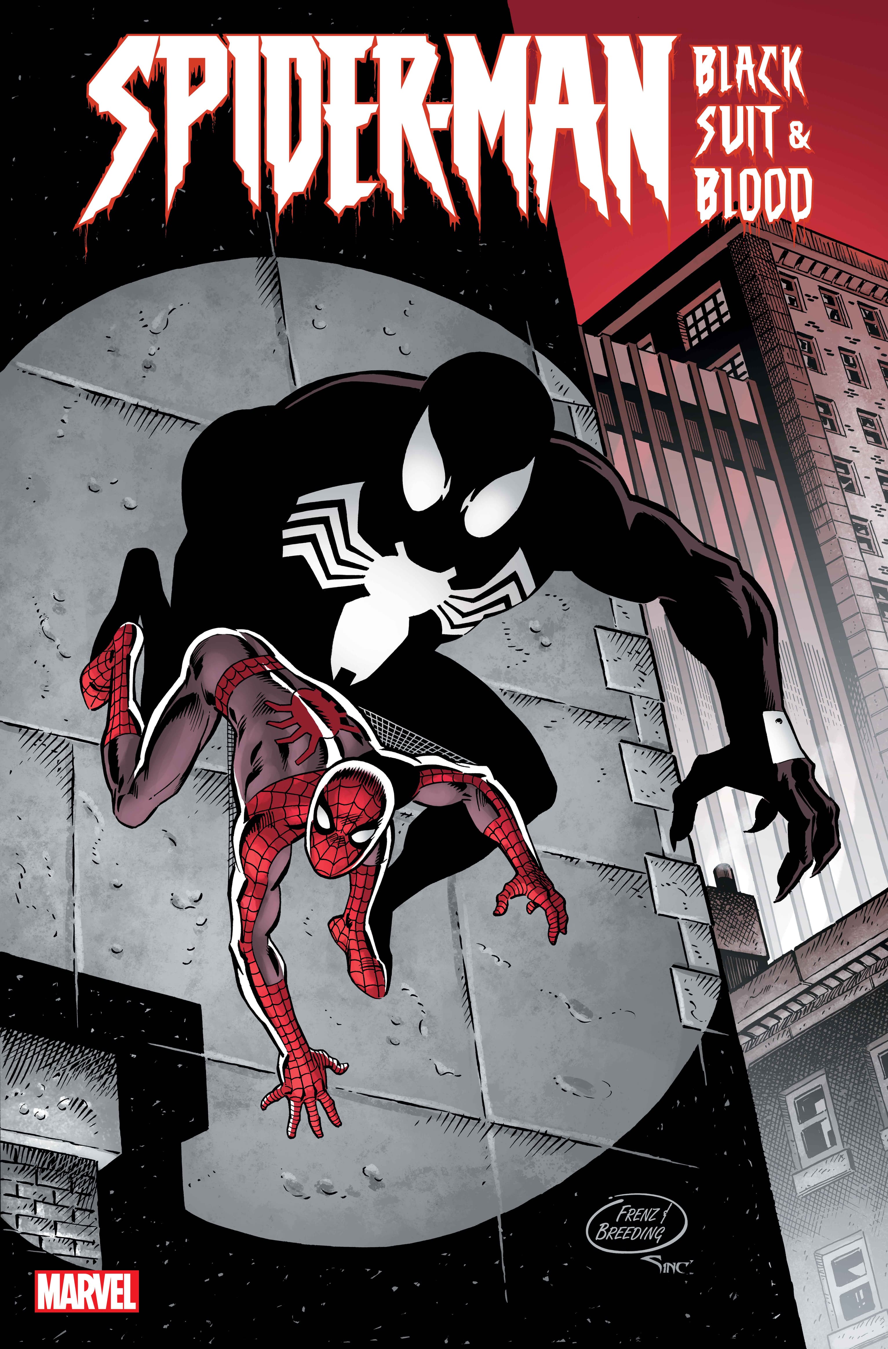 SPIDER-MAN: BLACK SUIT & BLOOD #1 variant cover by Ron Frenz