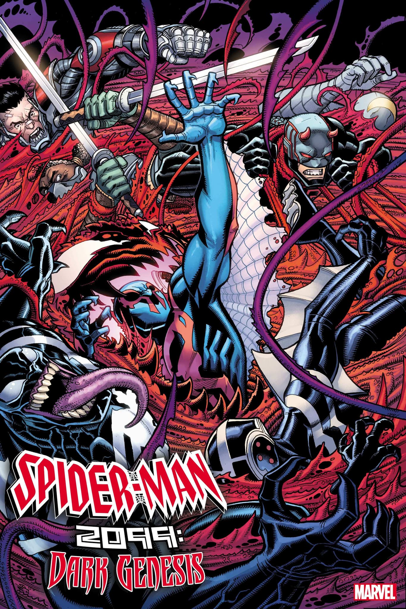 SPIDER-MAN 2099: DARK GENESIS #5 cover by Nick Bradshaw