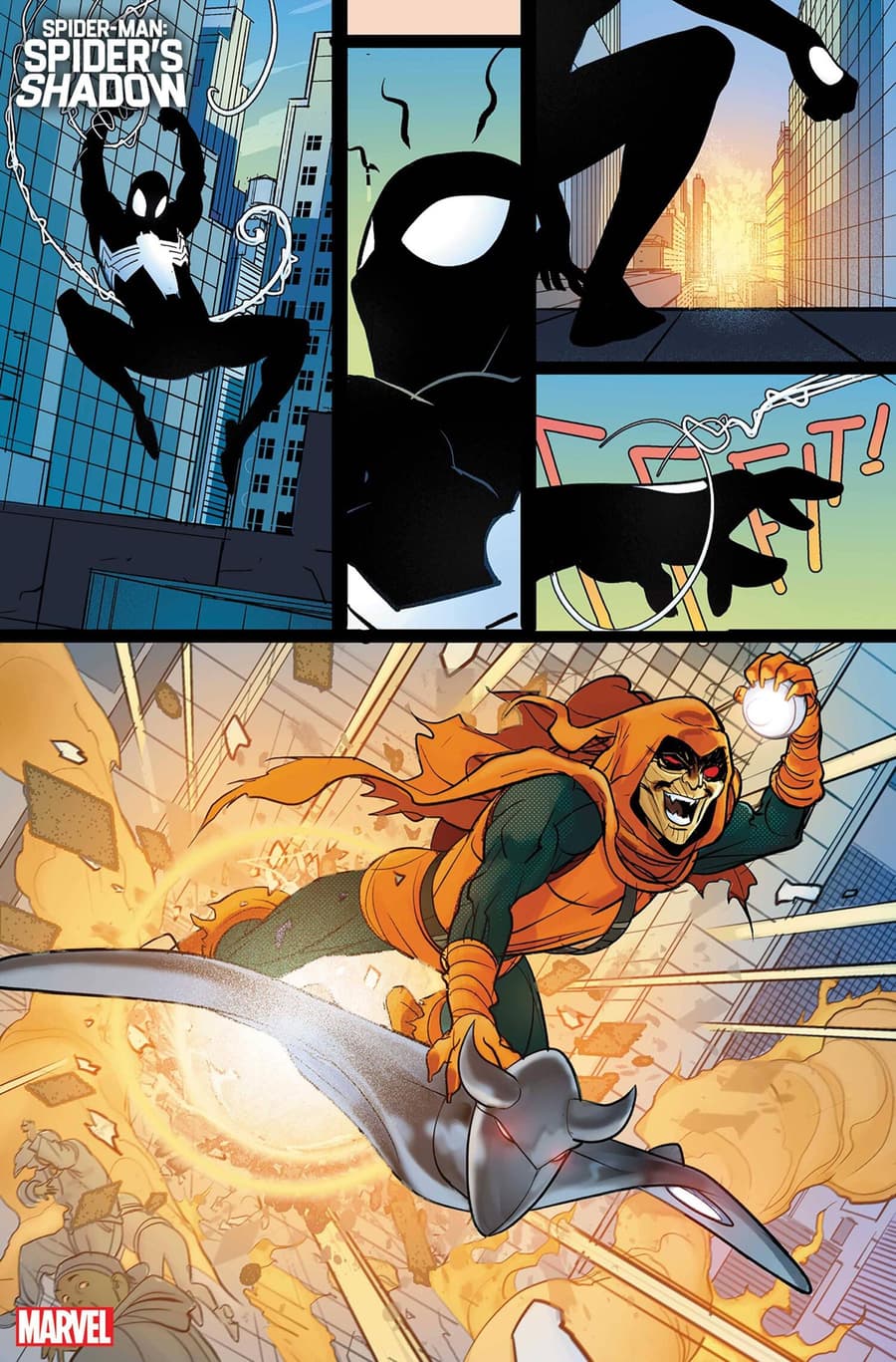 Spider-Man: The Spider's Shadow #1 preview pages by Pasqual Ferry and Matt Hollingsworth