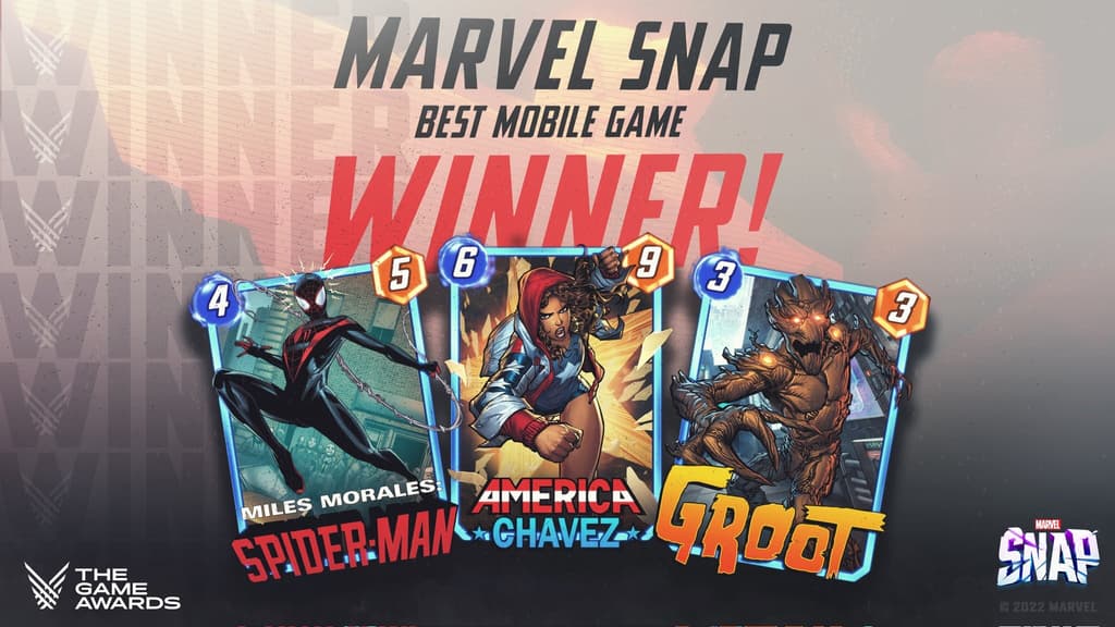 MARVEL SNAP Wins Best Mobile Game of the Year at The Game Awards