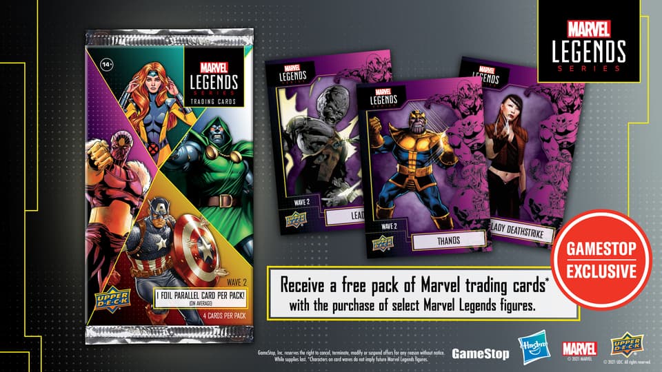 Get a Free Pack of Marvel Legends Trading Cards with Select Marvel