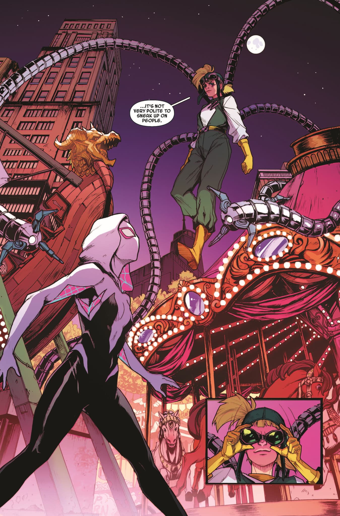 SPIDER-GWEN: SHADOW CLONES (2023) #1 page by Emily Kim and Kei Zama