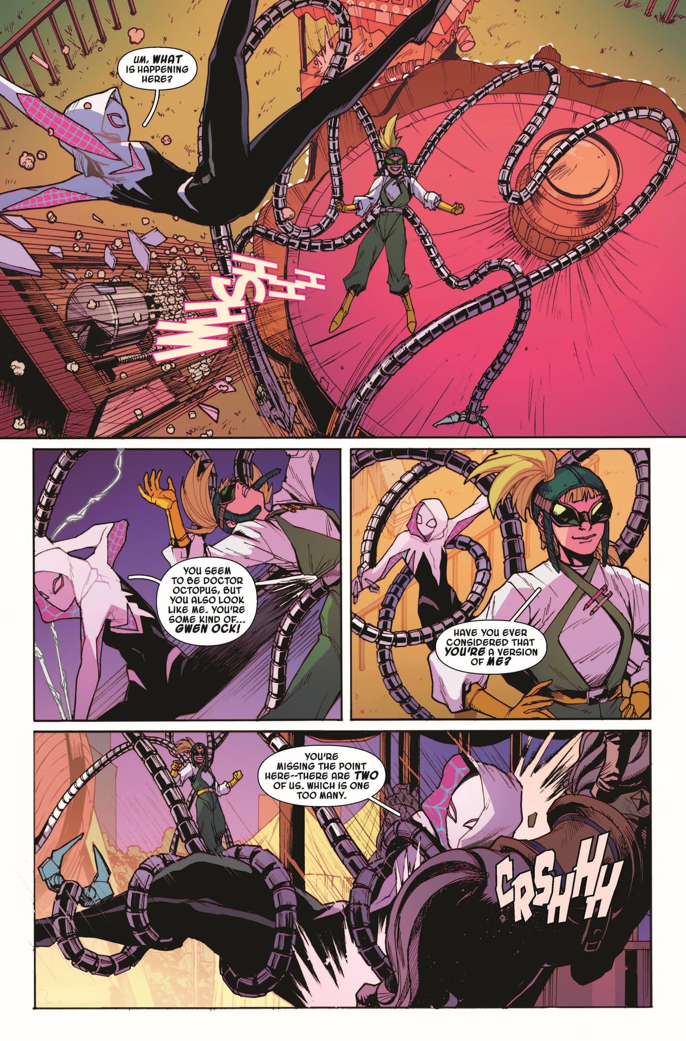 SPIDER-GWEN: SHADOW CLONES (2023) #1 page by Emily Kim and Kei Zama