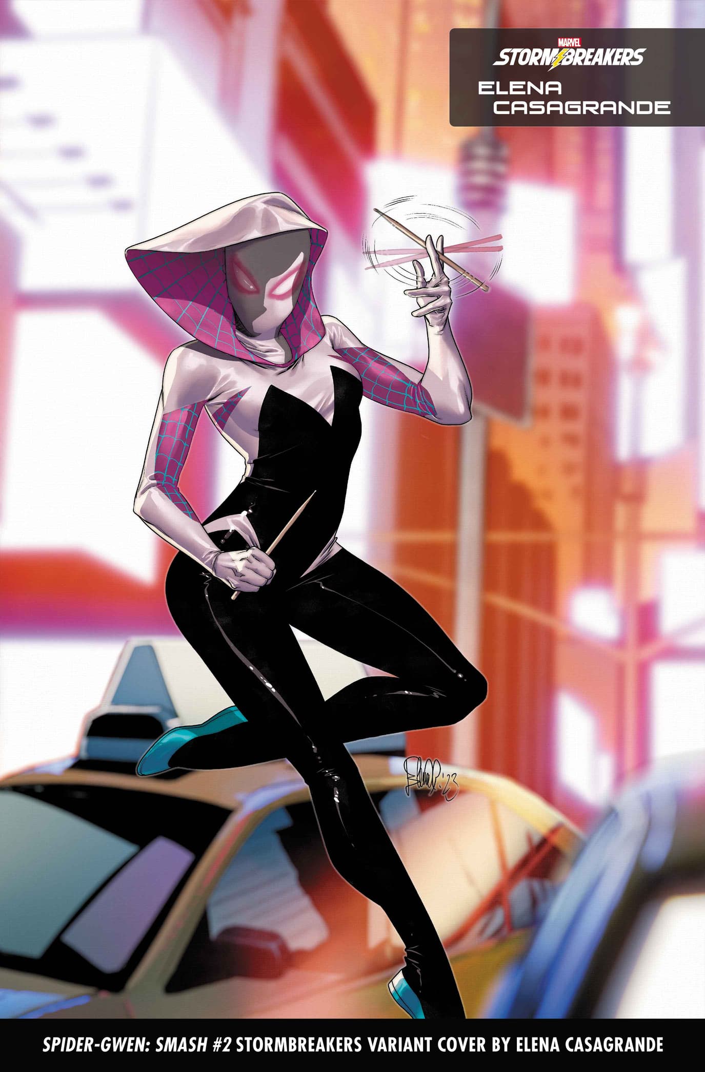 SPIDER-GWEN: SMASH #2 Stormbreakers Variant Cover by Elena Casagrande