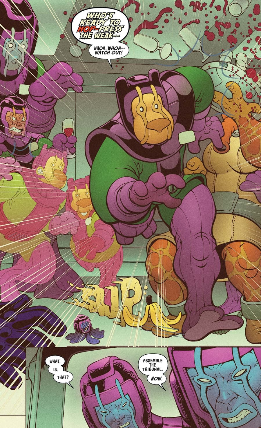 An affront to all Kangs in SPIDER-HAM (2019) #4.