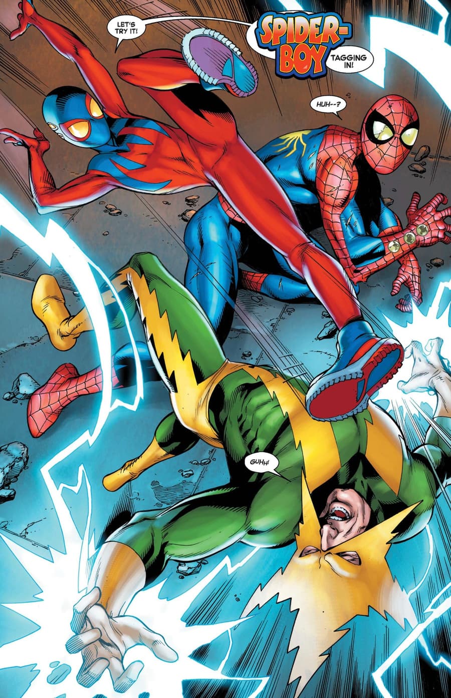 SPIDER-MAN (2022) #10 page by Dan Slott and Mark Bagley