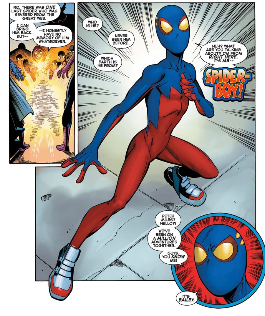 SPIDER-MAN (2022) #7 panels by Dan Slott and Mark Bagley
