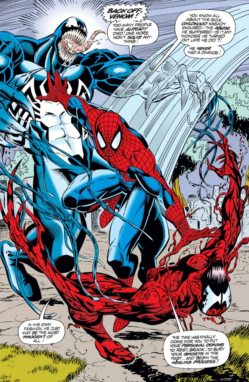 A symbiotic showdown from SPIDER-MAN UNLIMITED (1993) #2!