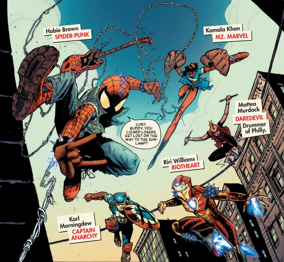 SPIDER-PUNK: ARMS RACE (2024) #1 artwork by Justin Mason and Morry Hollowell