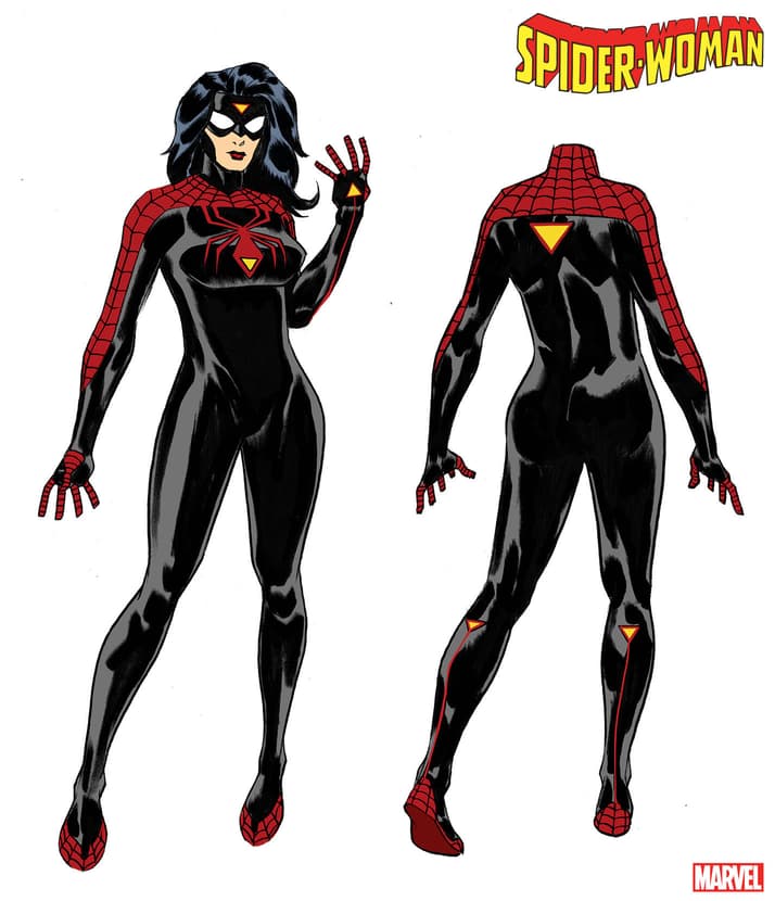 Spider-Woman's new costume by Dave Johnson