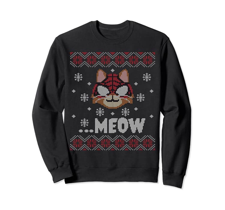 Marvel Spider-Man: Miles Morales Game Spider-Cat Holiday Sweatshirt