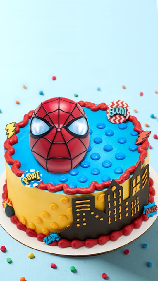 Spider-Man Round Cake