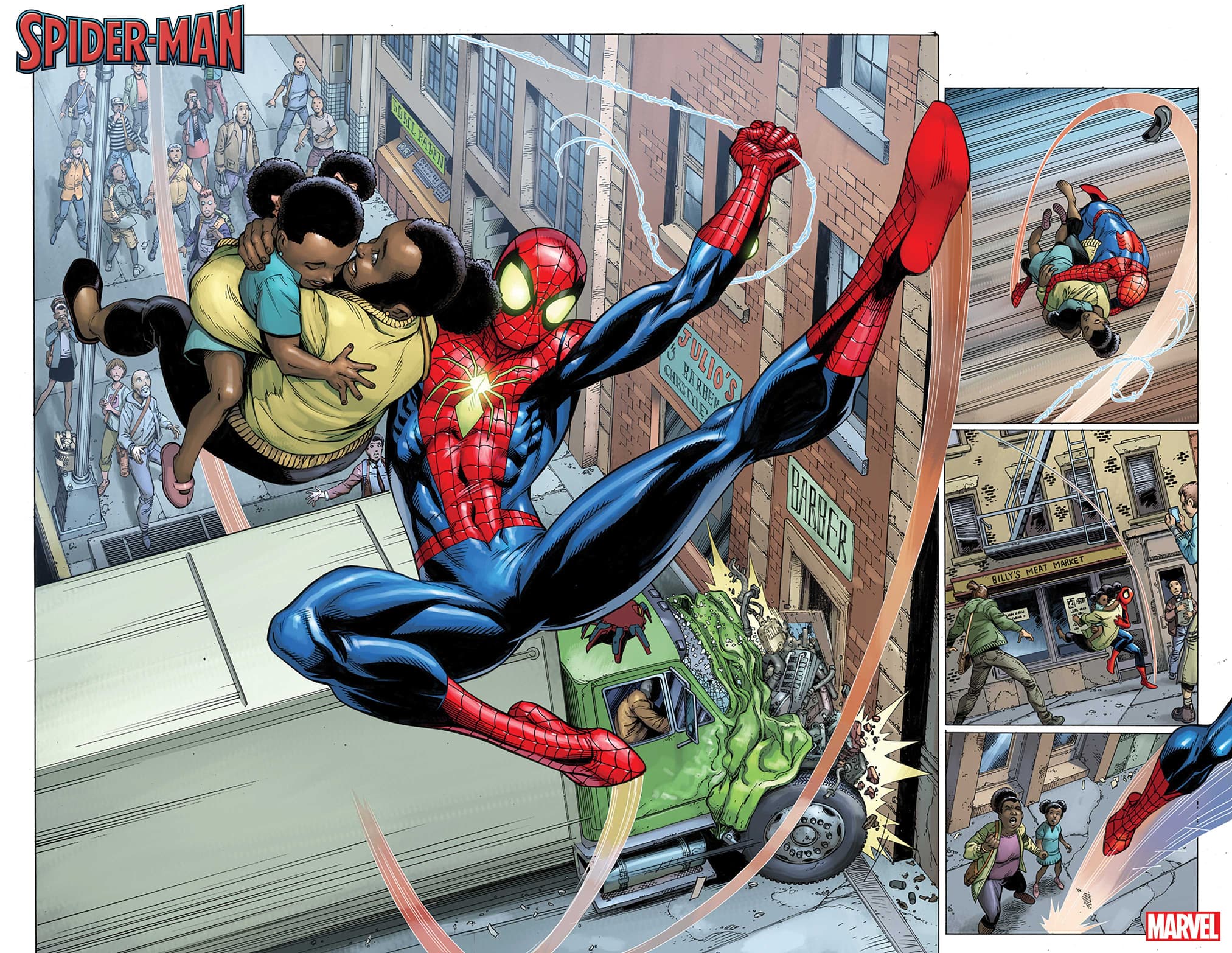 SPIDER-MAN #1 art by Mark Bagley