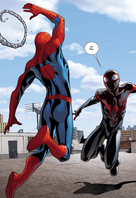 SPIDER-MEN (2012) #1 interior art by Sara Pichelli