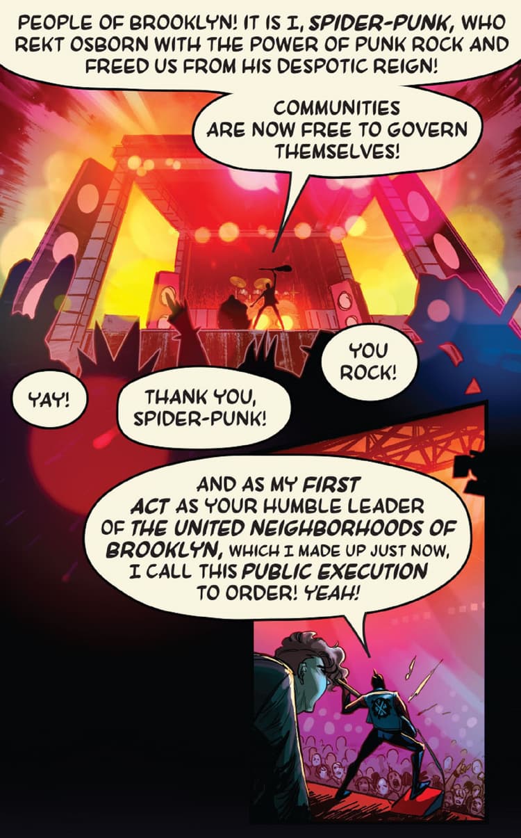 Preview panels from SPIDER-VERSE UNLIMITED INFINITY COMIC #38.