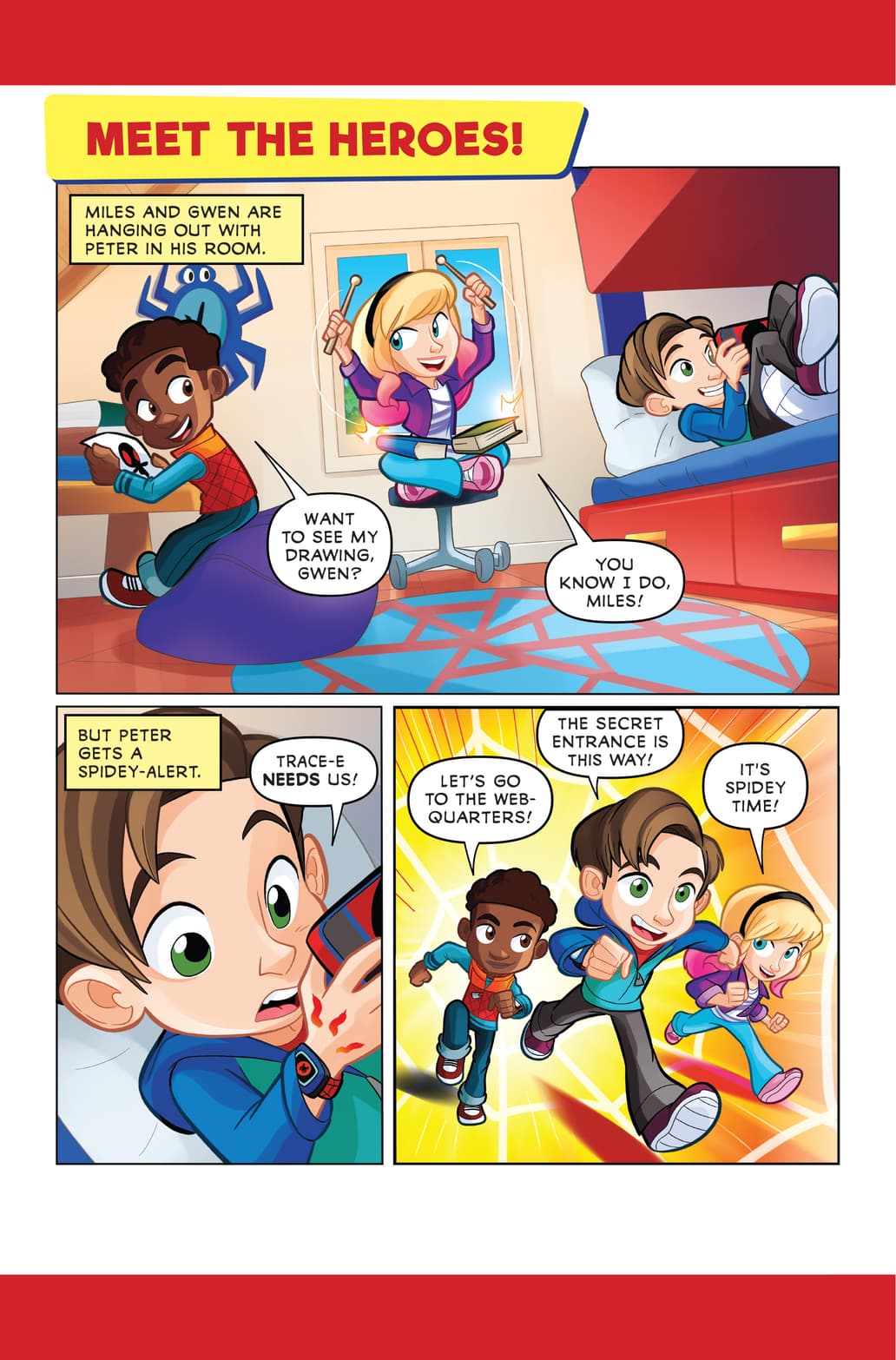 SPIDEY AND HIS AMAZING FRIENDS FREE COMIC interior artwork by Giovanni Rigano and Antonello Dalena