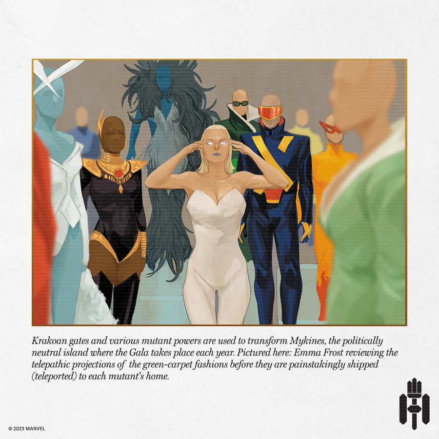 Hellfire Gala: Emma Frost profile artwork by Phil Noto