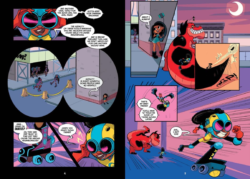 Preview from Moon Girl and Devil Dinosaur: Wreck and Roll!