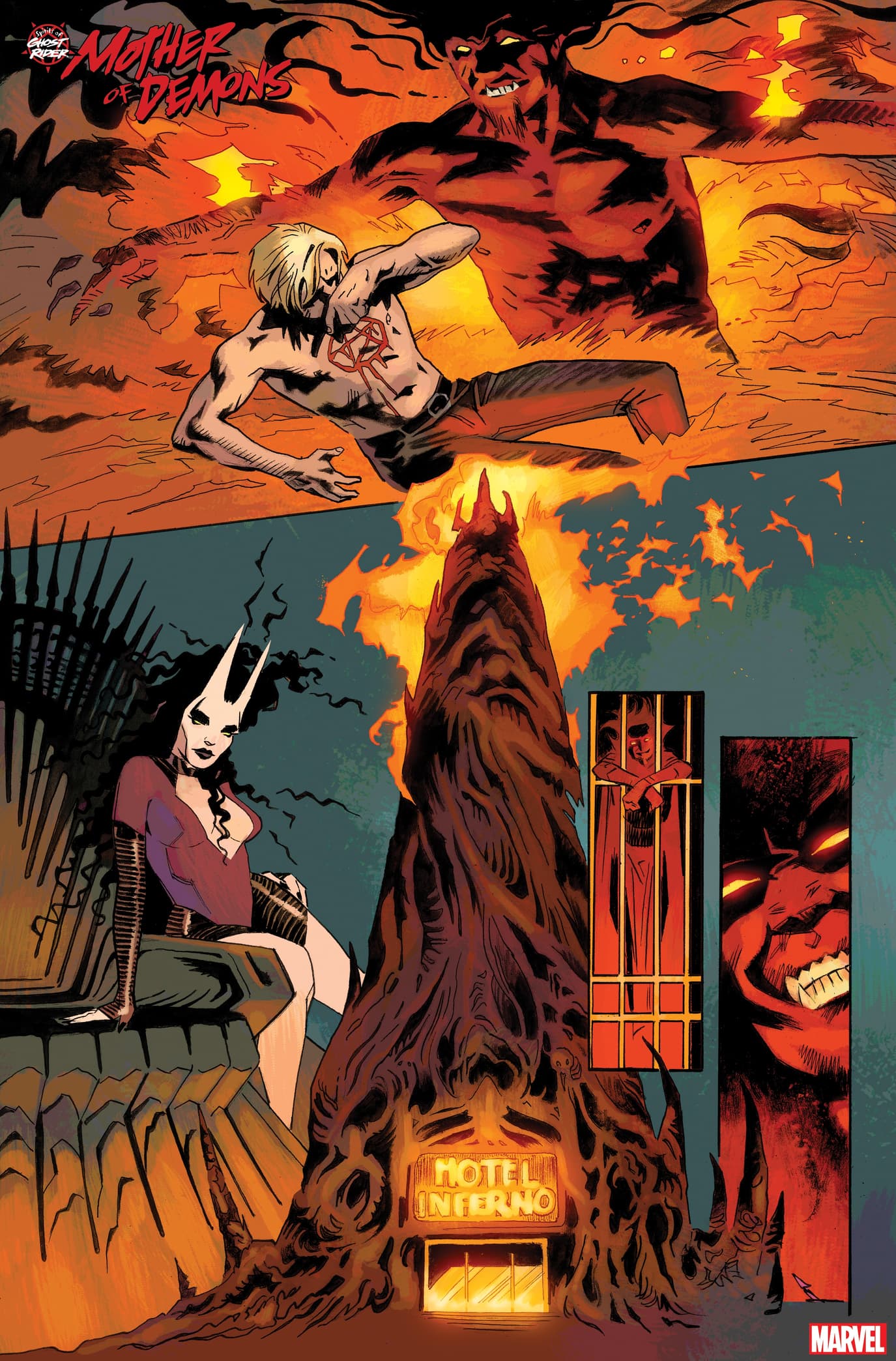SPIRITS OF GHOST RIDER: MOTHER OF DEMONS #1 preview art by Roland Boschi and Dan Brown