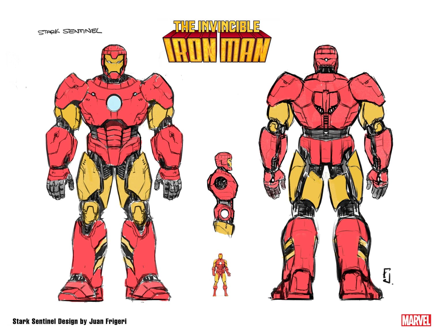 INVINCIBLE IRON MAN Stark Sentinel Design by Juan Frigeri