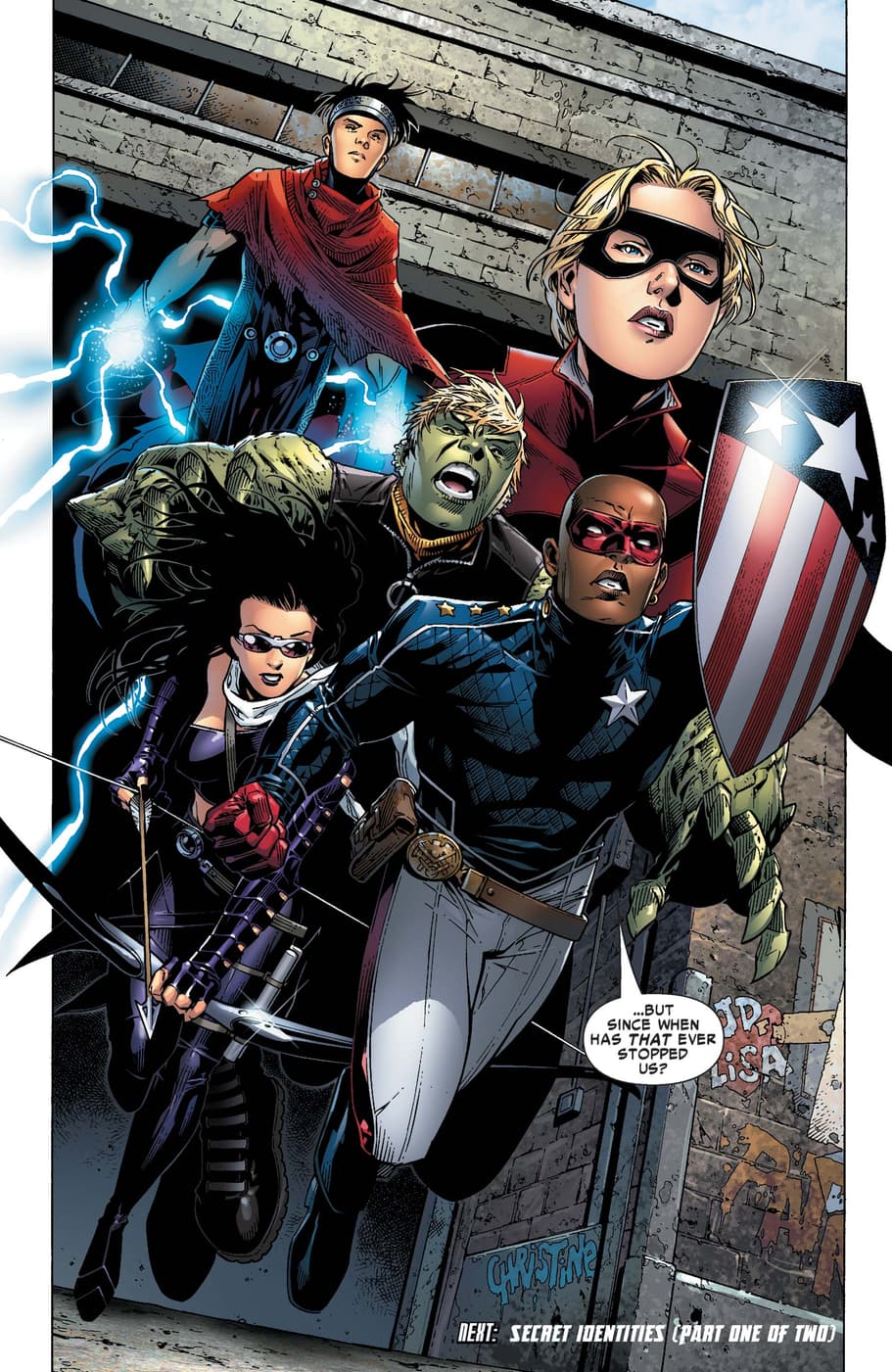 YOUNG AVENGERS (2005) #6 Stature (Cassie Lang) with Young Avengers