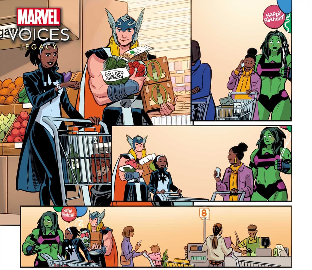 MARVEL'S VOICES: LEGACY #1 preview art by Natacha Bustos, colors by Rachelle Rosenberg