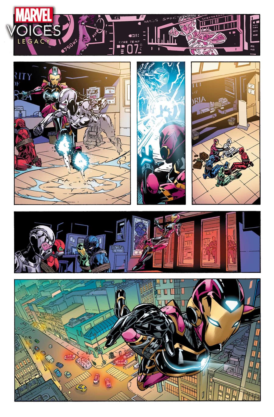 MARVEL'S VOICES: LEGACY #1 preview art by Chris Allen, colors by Rachelle Rosenberg