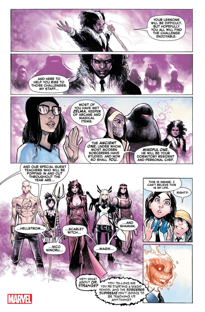 STRANGE ACADEMY #1 art by Humberto Ramos with colors by Edgar Delgado