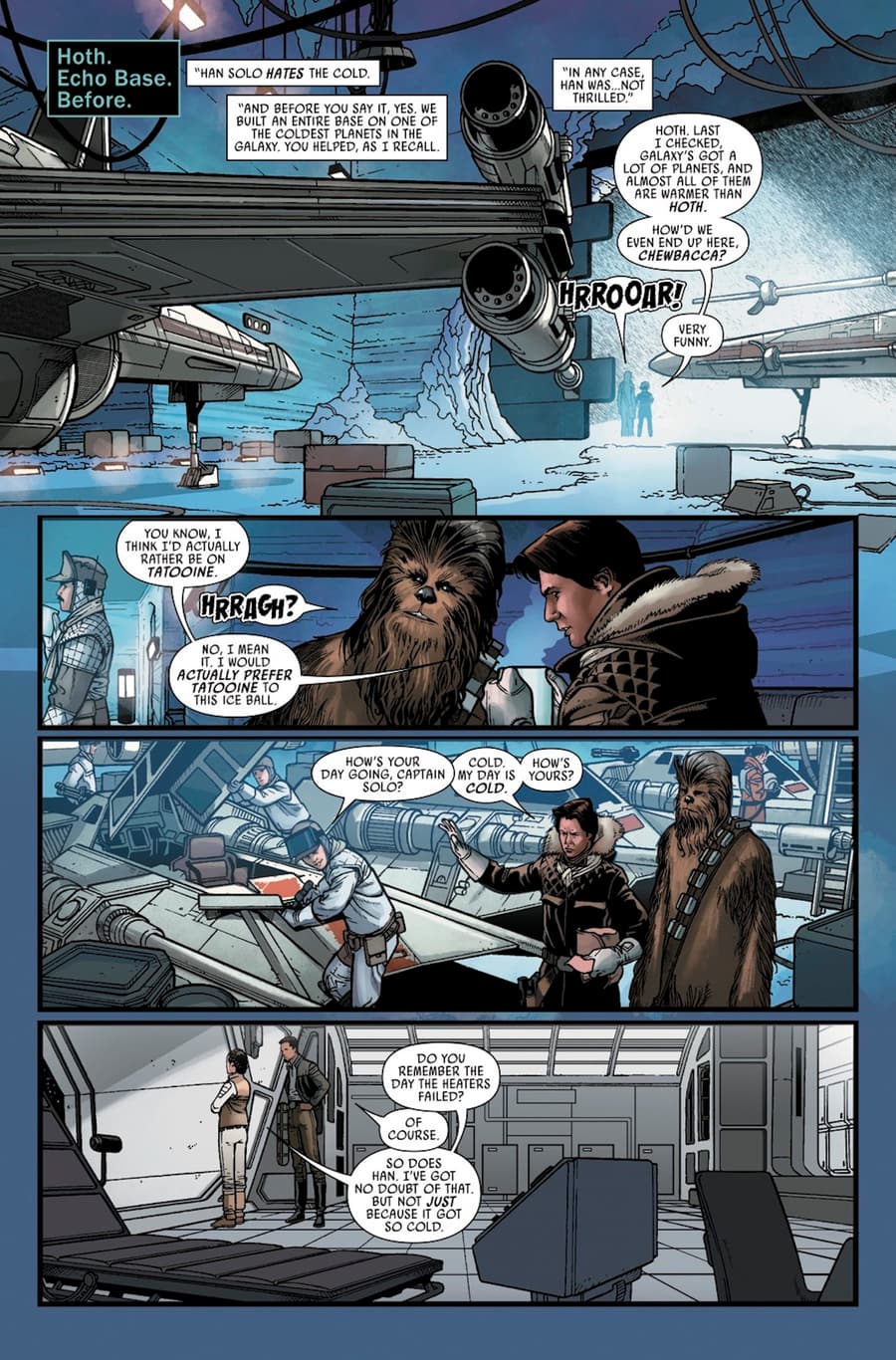 STAR WARS #12 interior art by Ramon Rosanas with colors by Rachelle Rosenberg and letters by VC's Clayton Cowles