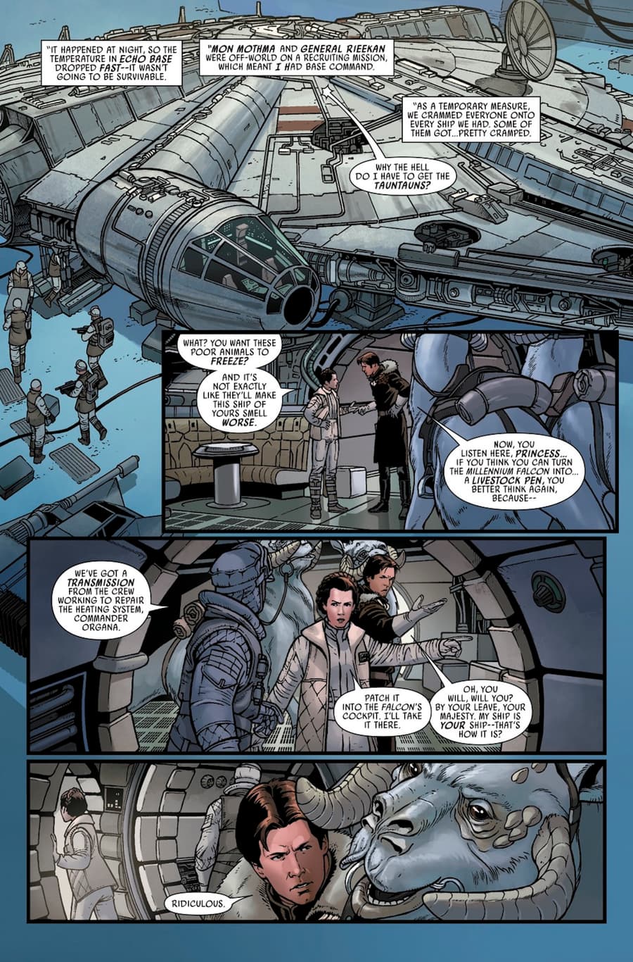 STAR WARS #12 interior art by Ramon Rosanas with colors by Rachelle Rosenberg and letters by VC's Clayton Cowles