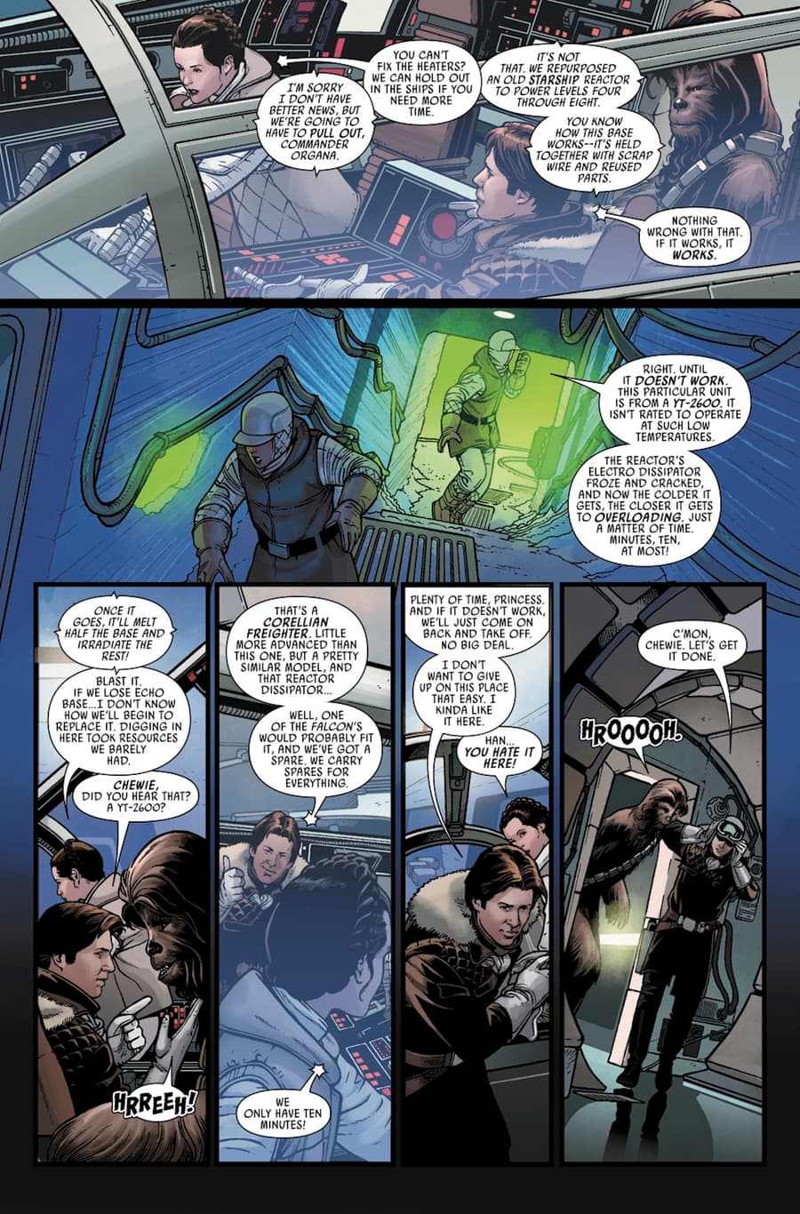 STAR WARS #12 interior art by Ramon Rosanas with colors by Rachelle Rosenberg and letters by VC's Clayton Cowles