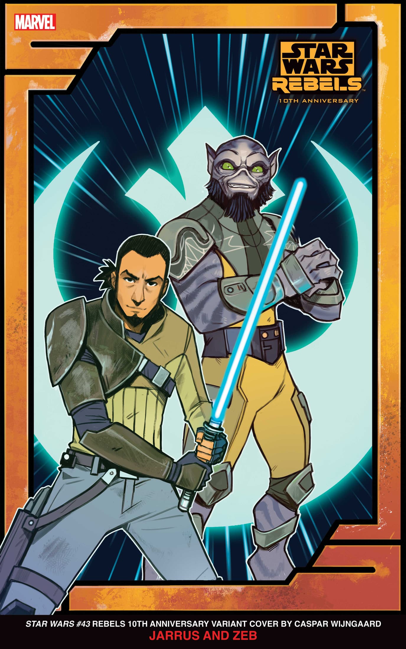 STAR WARS #43 Rebels 10th Anniversary Variant Cover by Caspar Wijngaard - Jarrus and Zeb