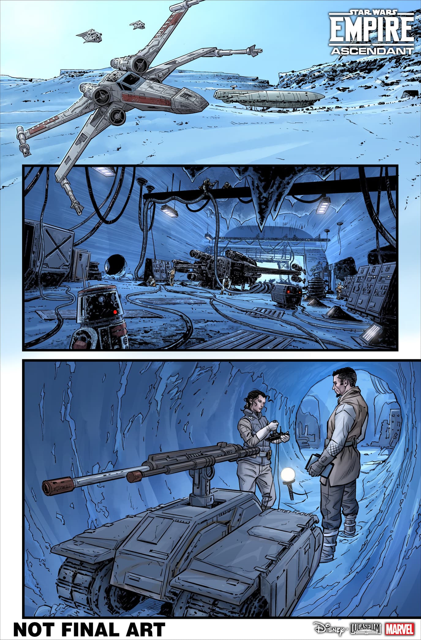 STAR WARS: EMPIRE ASCENDANT #1 preview art by Luke Ross with colors by Guru-eFX